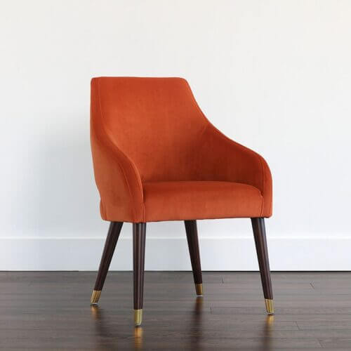 SUNPAN 104945 Adelaide Dining Chair Autumn Orange wood leg
