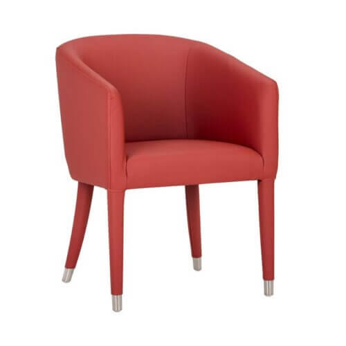 SUNPAN 104970 Marcus Armchair Faux Leather Dillon Chili Wood legs