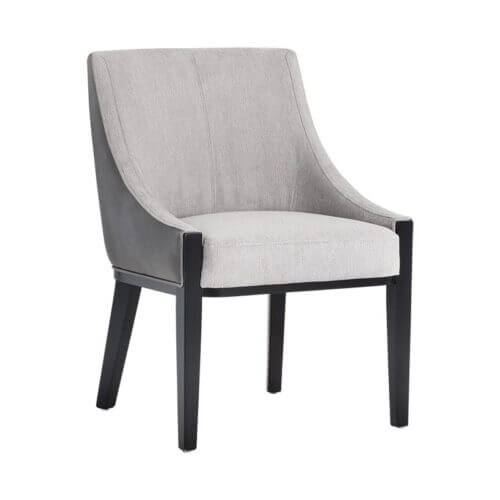 SUNPAN 105204 Aurora Dining Chair Faux Leather Fabric black legs