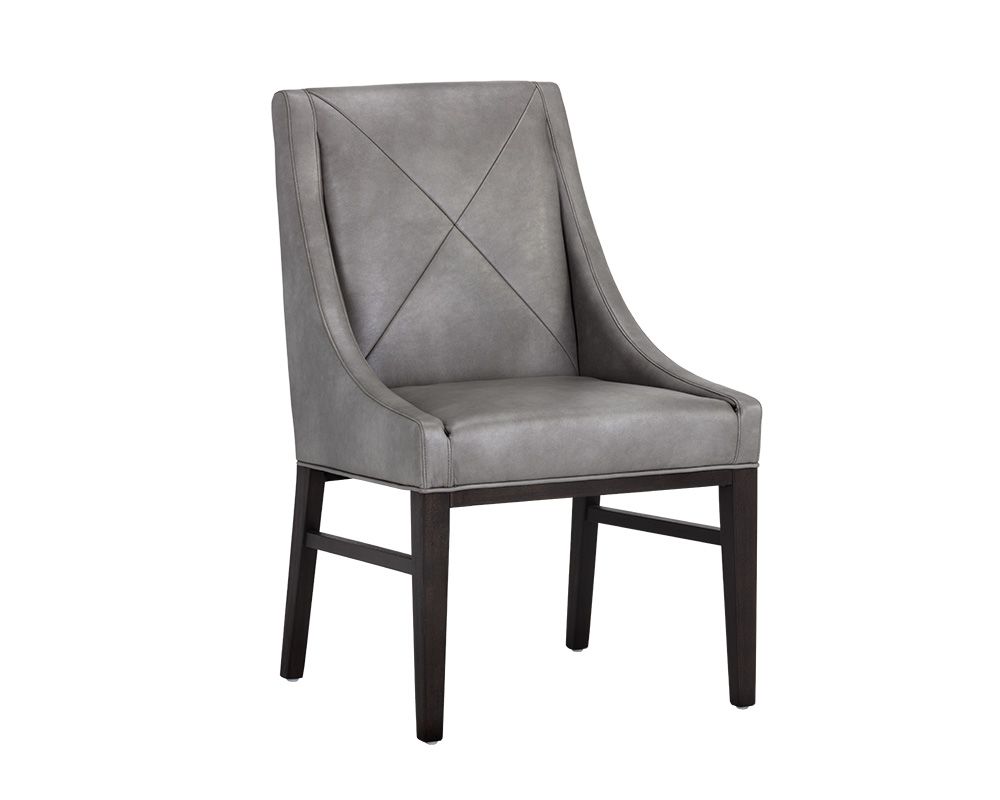 SUNPAN 105212 Zion Dining Chair Bravo Metal Faux Leather Wood legs