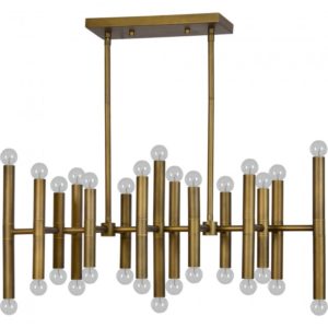 RENWIL LPC4304 SHAD Ceiling Fixture Iron Antique Brass Finish