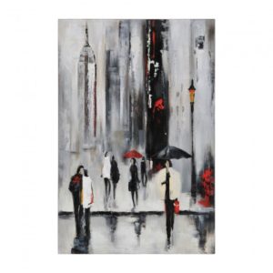 RENWIL OL590 BUSTLING CITY I Oil Painting