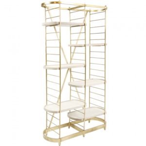 RENWIL SHE028 FLAMINGO Shelf Antique Brass Finish Mango Wood