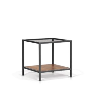 KORSON SKSD301 Yupie end table Steele walnut Glass