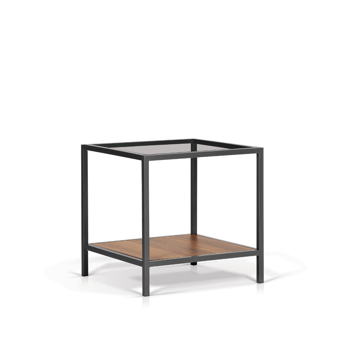 KORSON SKSD301 Yupie end table Steele walnut Glass