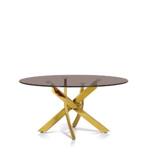 KORSON SKSD805 Katie coffee table Brass Titanized Steel Round glass