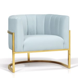 KORSON SO71359 Paulette lounge chair Velour Korson Brass Titanized Steel