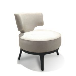 KORSON SO818032 Porota slipper chair Espresso Natural hardwood