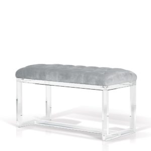 KORSON SRM0329 Juliette bench Clear Acrylic Velour