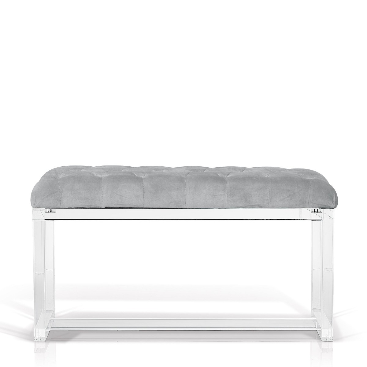KORSON SRM0329 Juliette bench Clear Acrylic Velour
