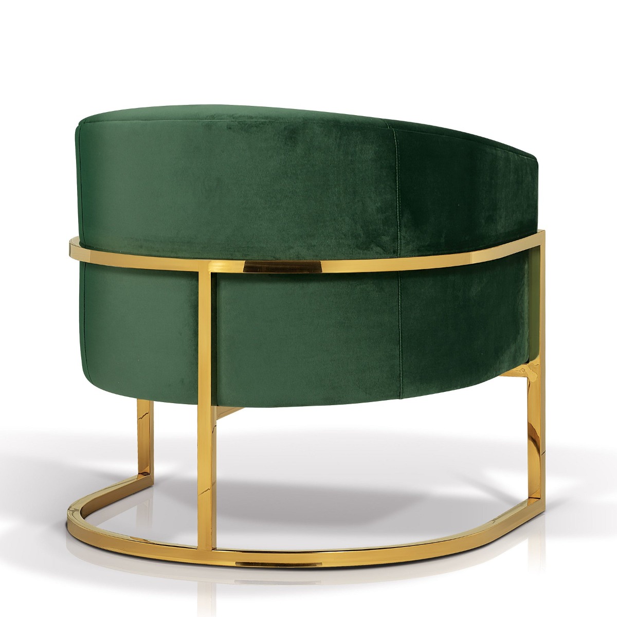 KORSON SUP171837 Nolan lounge chair Brass Titanized Steel Velour