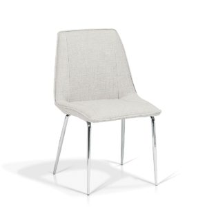 KORSON SYY131110 Emile dining chair Chrome Colour Pebble