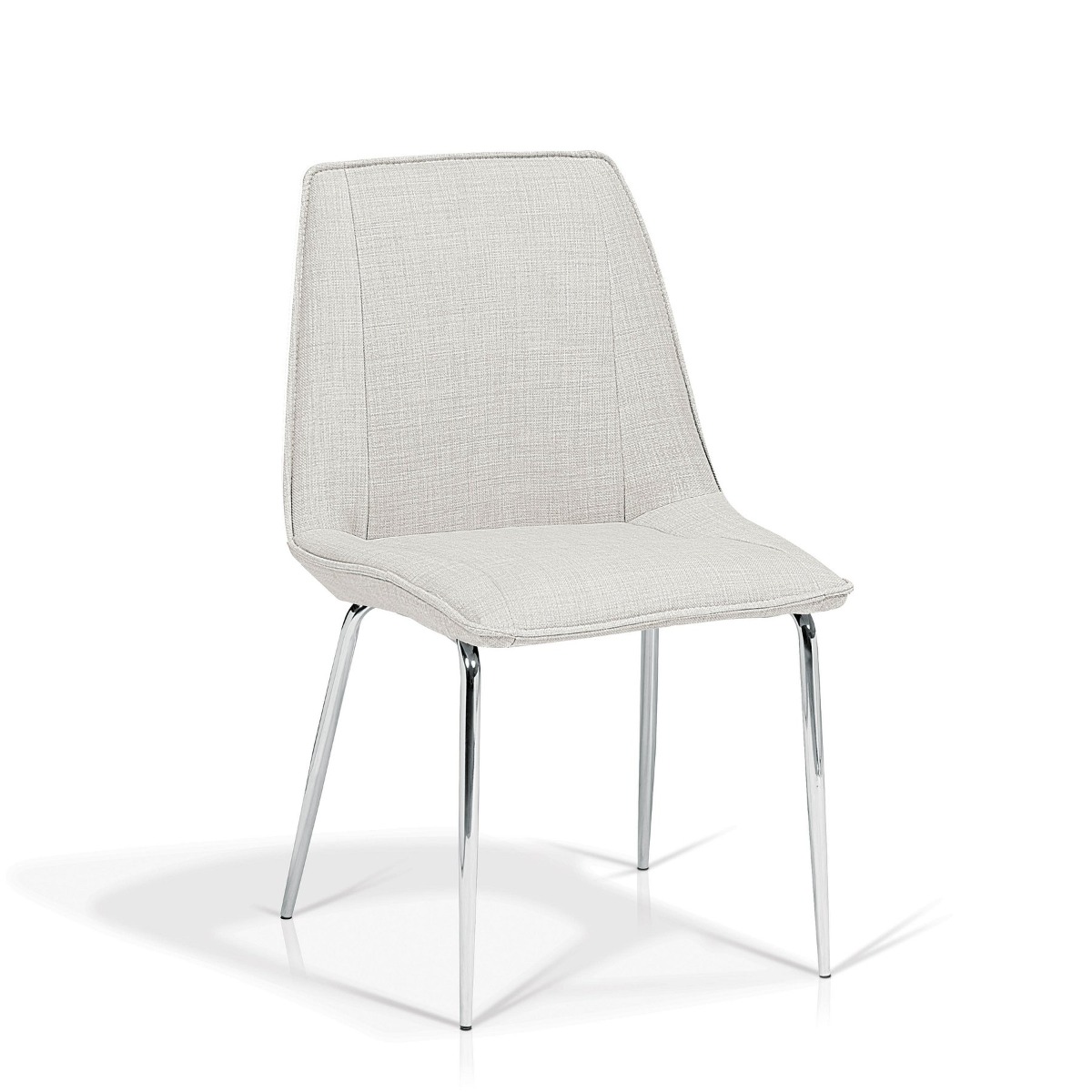 KORSON SYY131110 Emile dining chair Chrome Colour Pebble
