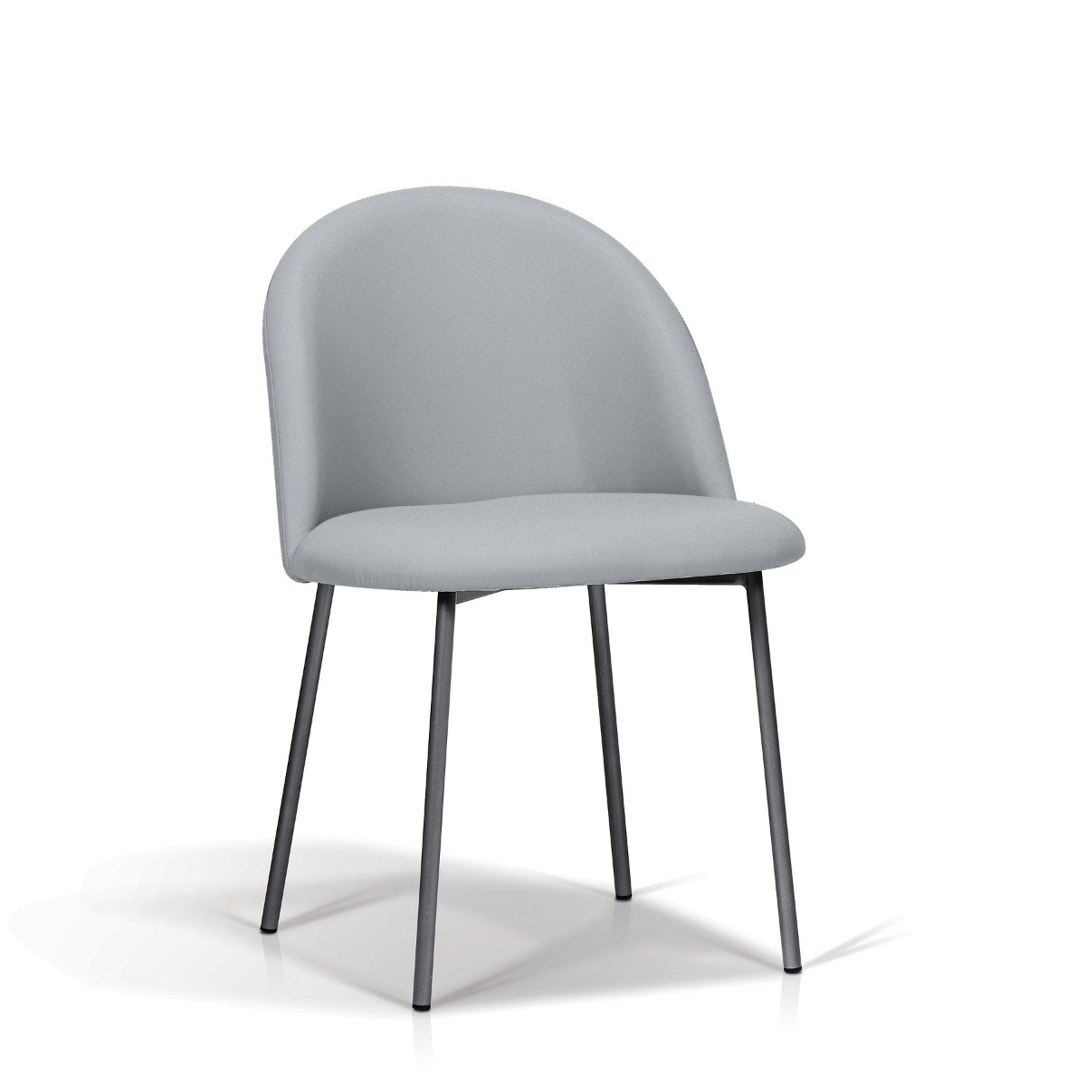 KORSON SYY18342 Frankie dining chair Velour Korson Gray Powder Coated Steel