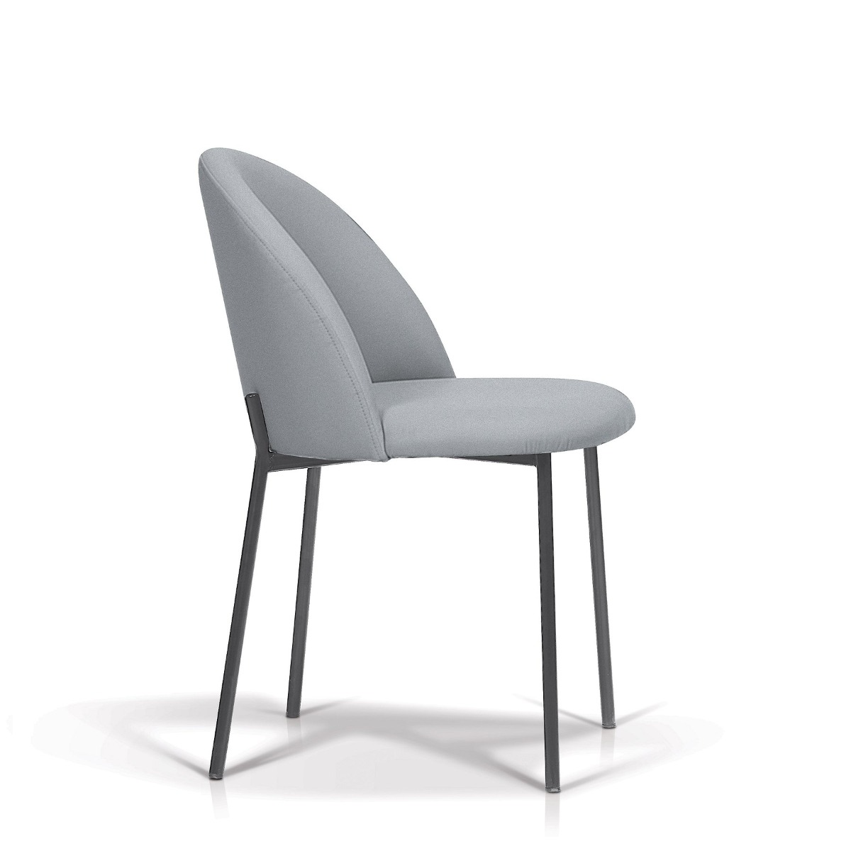 KORSON SYY18342 Frankie dining chair Velour Korson Gray Powder Coated Steel