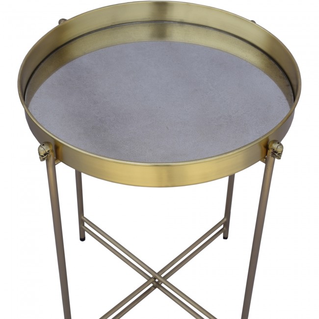 RENWIL TA262 STUDIO LINE PALADIN Table Brass Mirror top