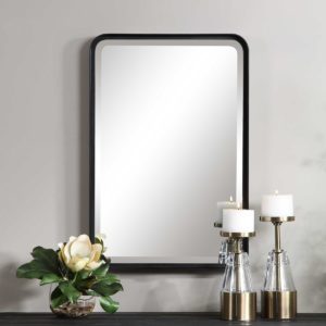 UTTERMOST 22111 CROFTEN BLACK VANITY MIRROR Rectangle