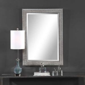 UTTERMOST 09581 ALWIN MIRROR silver leaf rectangle