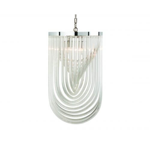 SUNPAN 102970 Kepler Chandelier Large Clear Murano Glass