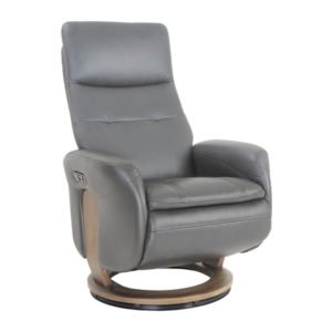 BENCHMASTER 4067D-088 IRON GREY FRANCESCA POWER MOTION Reclining Chair Leather