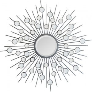 RENWIL JONM798 STARBURST MIRRORS SATIN NICKEL FINISH BEVELED caledon