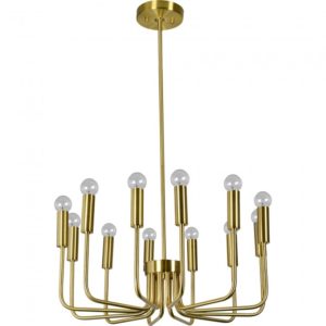 Renwil LPC4367 Ceiling Fixture Iron Satin Brass Plated