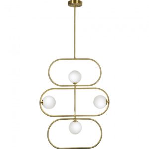 Renwil LPC4371 Ceiling Fixture Iron Satin Brass Plated Finish