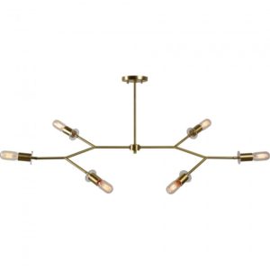 Renwil LPC4381 Ceiling Fixture Iron Satin Brass Plated Finish