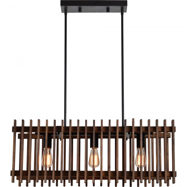 Renwil LPC4382 Ceiling Fixture Fir Wood Walnut Finish Iron