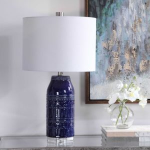 UTTERMOST 28336-1 REVERIE TABLE LAMP CERAMIC Blue
