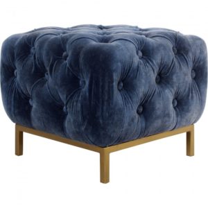 RENWIL CHA066 DEANIE Stool Brass Plated Velvet