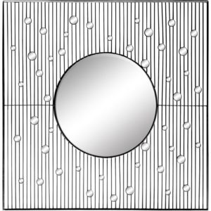 Renwil JONM1677 SILVER LEAF FINISH BEVELED Mirror Round