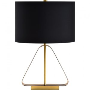 RENWIL LPT1129 PRIZNA Table Lamp Iron Black Brass Plated Black Shade tottenham