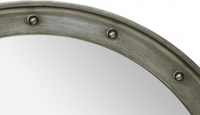 RENWIL MT2337 MELVA Round mirror Antique Grey Painted Finish