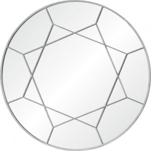 REMWIL MT2363 LAMARR Round Mirror Iron Pure Silver Leaf