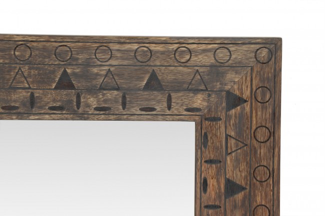 RENWIL MT2372 ZENOVIA Rectangle Mirror Carved Mango Wood