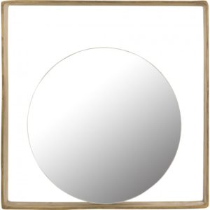 RENWIL MT2376 JAWA Square Frame round Mirror Brass