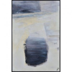 RENWIL OL1964 CHALDENE Hand Painted Canvas Collage Black Frame