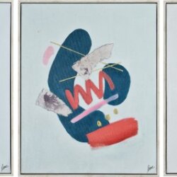 RENWIL OL1972 CATALYST Hand Painted Canvas Floating Frame