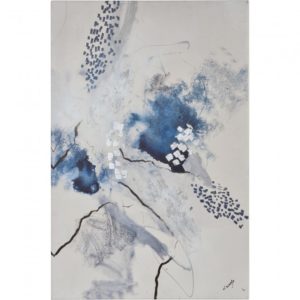 RENWIL OL1975 MARZIA Hand Painted Canvas Silver Leaf Accents