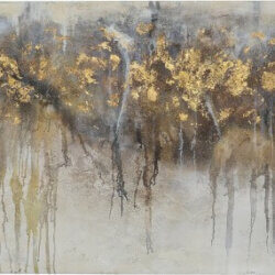 RENWIL OL1980 CHEVREY Hand Painted Canvas Gold Leaf Accents newmarket