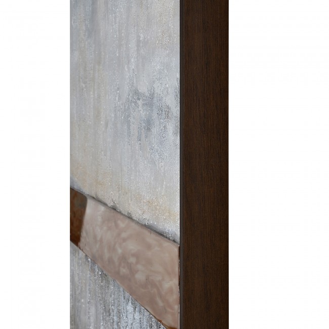 RENWIL OL1990 FORTUNA Hand Painted Canvas Mirror Accent Brown Frame