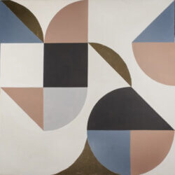 RENWIL OL1994 FANTANA Hand Painted Canvas Gold Leaf Accents