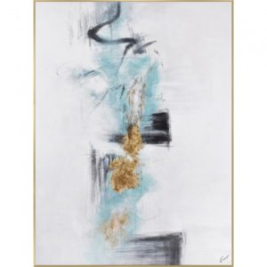 RENWIL OL2002 AQUARIA Hand Painted Canvas Gold Leaf Accents