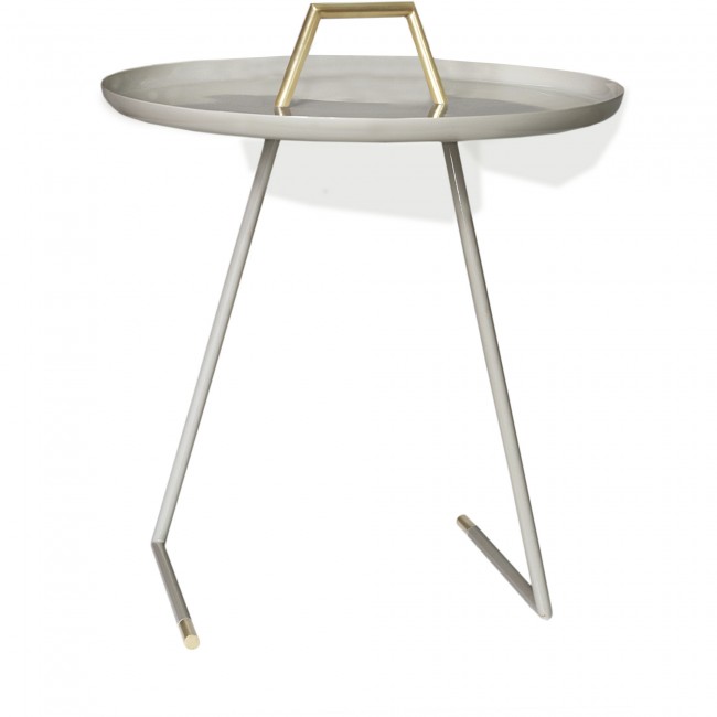 RENWIL TA164 OLLAM Round Side Table Grey Iron
