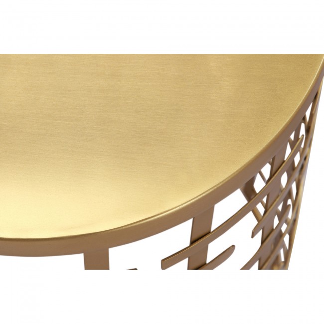 RENWIL TA227 GLORIANA Round Side Table Brass Plated