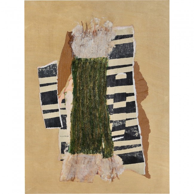 RENWIL W6689 ELMSLEY Set Of Two Hand Painted Collage Natural Wood