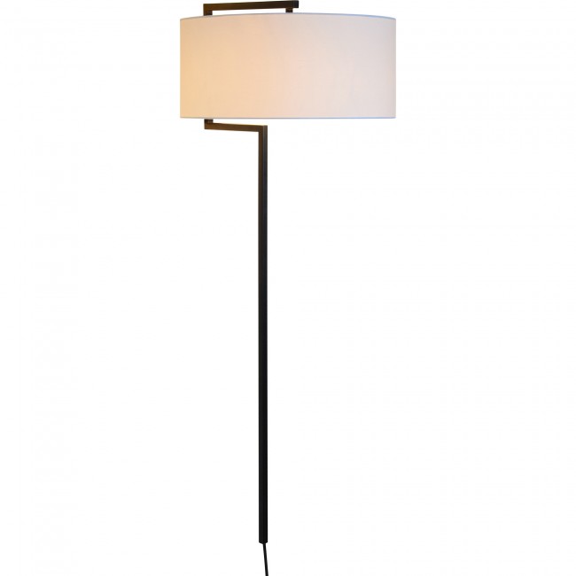 RENWIL WS057 VERONIKA Wall Sconce Iron Black White Shade