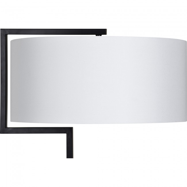 RENWIL WS057 VERONIKA Wall Sconce Iron Black White Shade