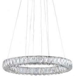 Bethel CLEAR CRYSTAL TRIPLE SIDED DOUBLE RING LED LIGHT FIXTURE